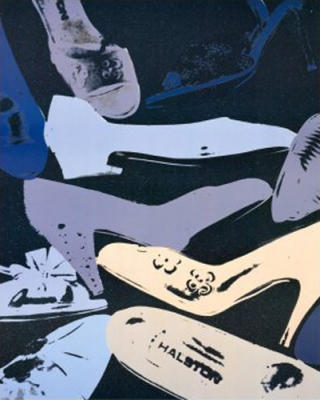 Diamond Dust Shoes, 1980-81 (blue-grey) art print by Andy Warhol