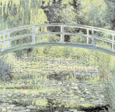 The Water Lily Pond & Bridge art print by Claude Monet