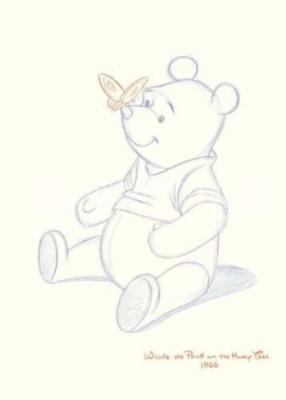 Pooh Bear Makes a Friend art print by Disney