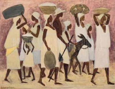 To Market art print by E. Wilson