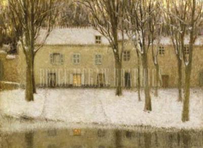 Petite Place au Bord de l'Eau art print by Henri Eugene Augustin Le Sidaner
