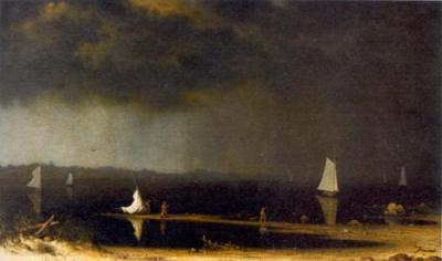 Thunder Storm on Narragansett Bay, 1868 art print by Martin Johnson Heade