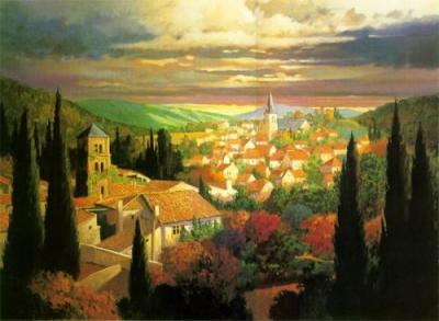 Village in the Sun art print by Max Hayslette