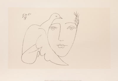 Le Visage de la Paix (Silkscreen print) art print by Pablo Picasso
