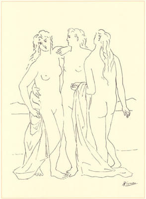 Three Nudes (Silkscreen print) art print by Pablo Picasso