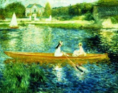 Boating on the Seine art print by Pierre Auguste Renoir