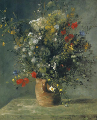 Flowers in a Vase, c. 1866 art print by Pierre Auguste Renoir