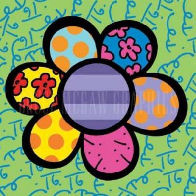 Flower Power IV art print by Romero Britto