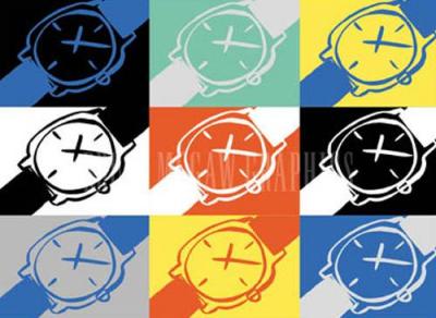 Watches x9 art print by Tom Slaughter