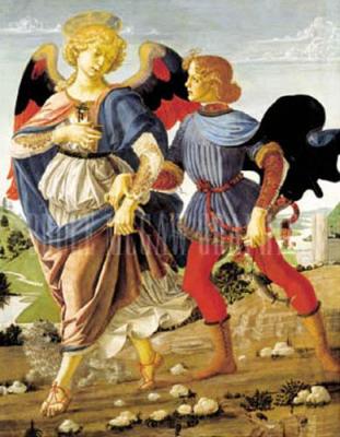 Tobias and the Angel art print by Workshop of Verrocchio