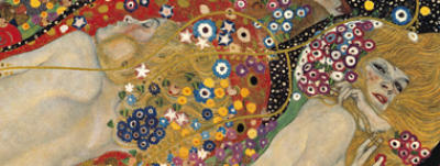 Sea Serpents (detail) art print by Gustav Klimt