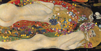 Sea Serpents art print by Gustav Klimt