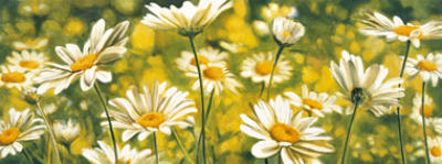 M�lodie de marguerites art print by Pierre Viollet