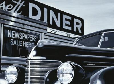 Massachusetts Diner art print by Alain Bertrand