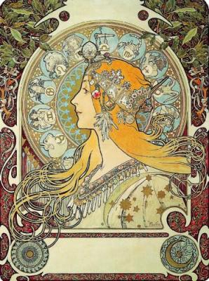 Zodiac art print by Alphonse Mucha