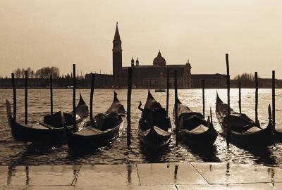 Gondolas, Venice art print by Anonymous
