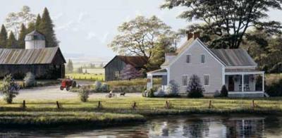 The Red Tractor art print by Bill Saunders