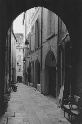 Arch and Walkway, Montpellier, France art print by Clay Davidson