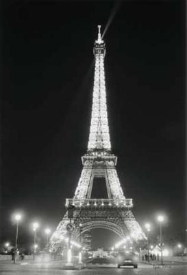 Eiffel Tower at Night art print by Cyndi Schick