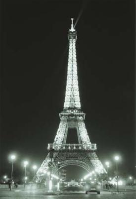 Eiffel Tower at Night art print by Cyndi Schick