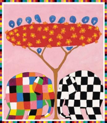 Elmer and Wilbur art print by David McKee