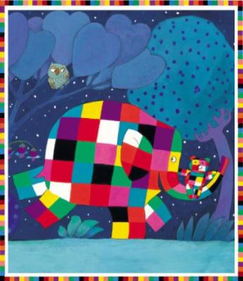 Elmer and the Lost Teddy art print by David McKee