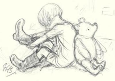 And pulled and pulled at his boot art print by E.H. Shepard