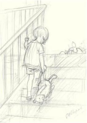 I heard Winnie the Pooh art print by E.H. Shepard