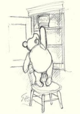 Jar of Honey art print by E.H. Shepard