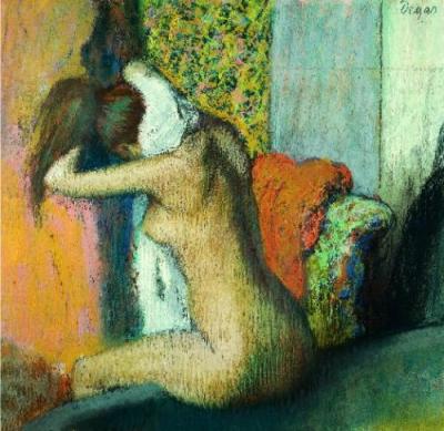 Apr�s le Bain art print by Edgar Degas