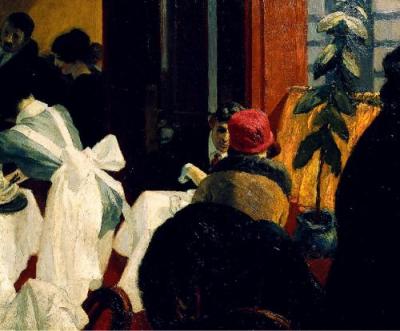 New York Restaurant art print by Edward Hopper