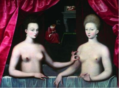 Gabrielle d'Estr�es and one of her Sisters art print by Fontainebleau School