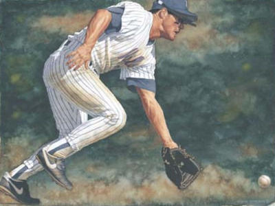 The Art of Baseball - Ground Ball art print by Glen Green