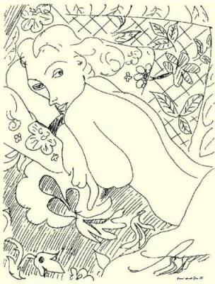 Femme se Reposant art print by Henri Matisse