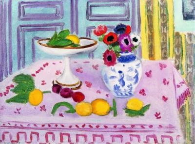 Pink Tablecloth art print by Henri Matisse