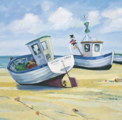 Fishing Boats art print by Jane Hewlett