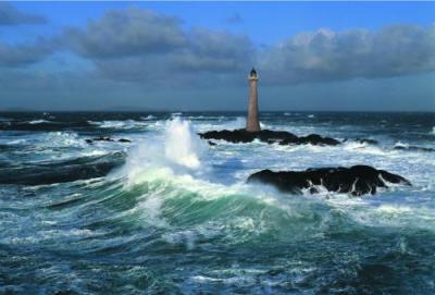 Phare de Skerryvore, Scotland art print by Jean Guichard