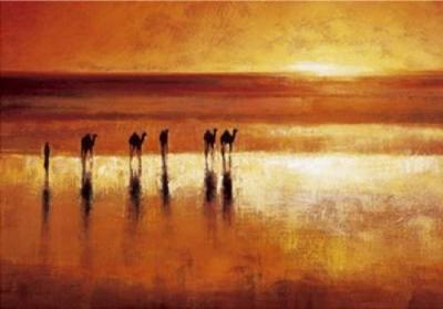 Camel Crossing art print by Jonathan Sanders