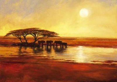 The Watering Hole art print by Jonathan Sanders