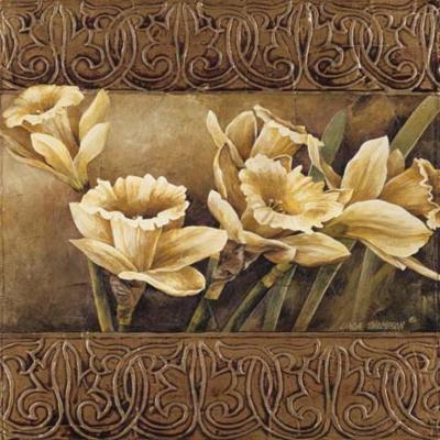 Golden Daffodils II art print by Linda Thompson