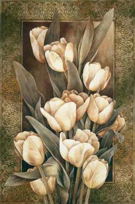 Golden Tulips art print by Linda Thompson