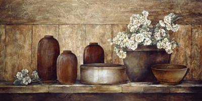 Primrose on a Sideboard art print by Linda Thompson