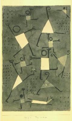 Tanze vor Angst art print by Paul Klee