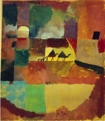 With Two Dromedaries and a Donkey art print by Paul Klee