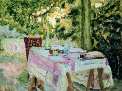 Table Set in a Garden art print by Pierre Bonnard