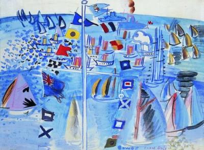 R�gates � Cowes art print by Raoul Dufy