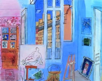 The Artist's Studio art print by Raoul Dufy