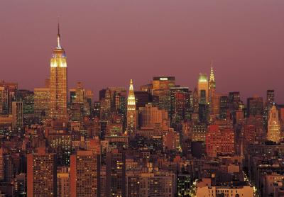 Manhattan Skyline art print by Richard Berenholtz