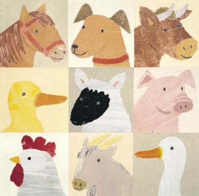 Farmyard Friends art print by Sarah Battle