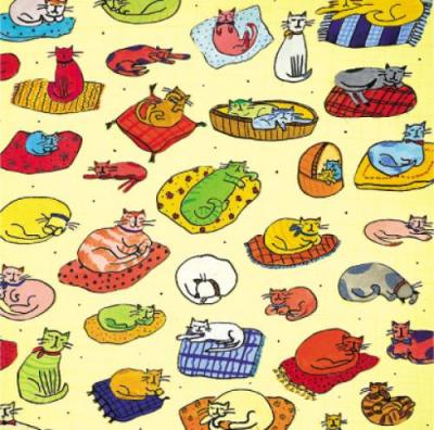 Sleepy Cats art print by Sarah Battle